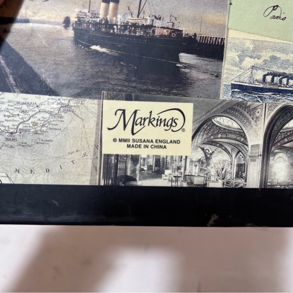 Vintage Travel Journal Spiral Notebook Markings by Susana England Nautical art - Picture 11 of 15